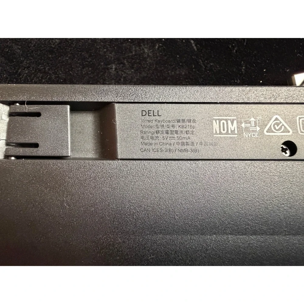 Dell KB216t Wired Multimedia Keyboard: Black, USB, Chiclet Keys, Full Size